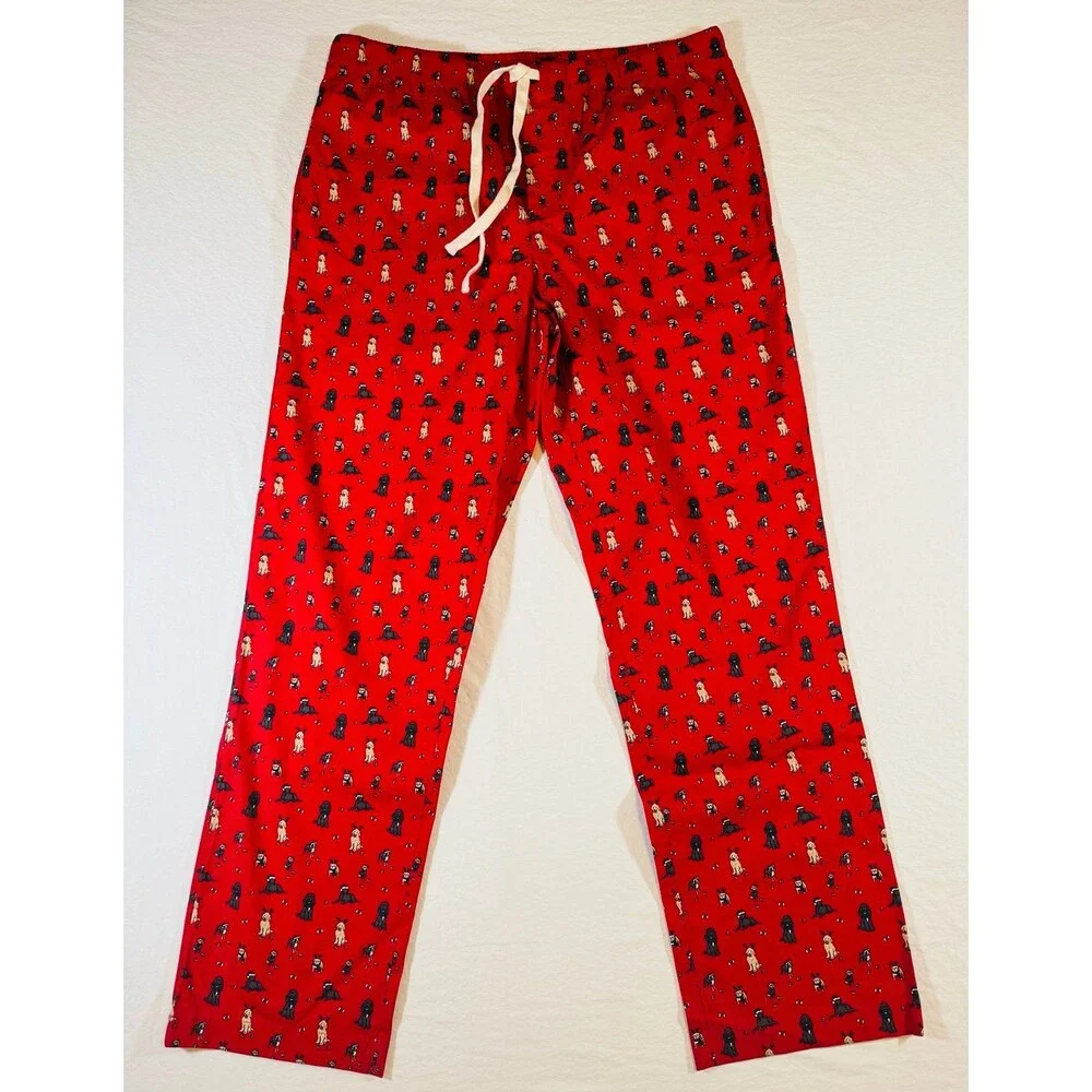 NWOT Vineyard Vines Men's Friends Dogs Printed Holiday Lounge Pants size L